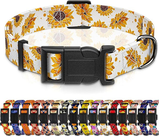 Dog Collar, Floral Boys Girls Puppy Collar by Seyezo