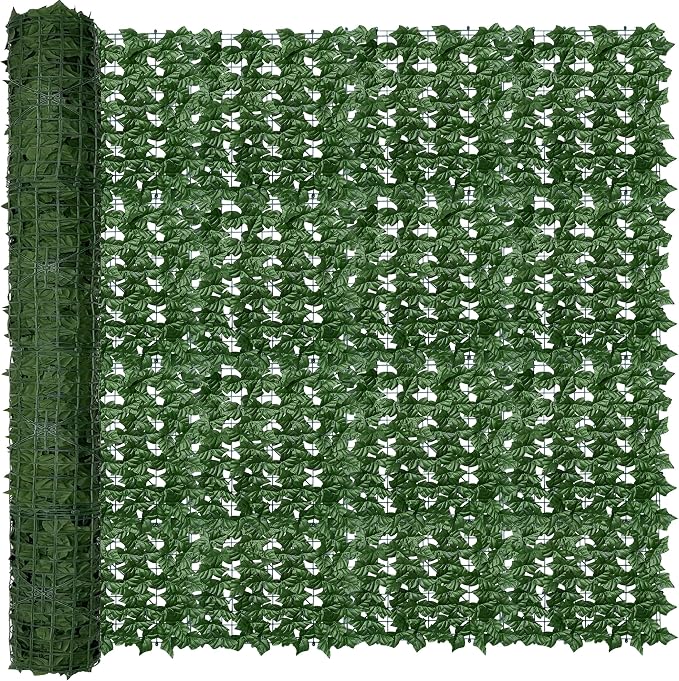 Artificial Fence Privacy Screen: 6FT x 50FT UV-Anti Faux Greenery Backdrop Ivy by ODTORYHOME