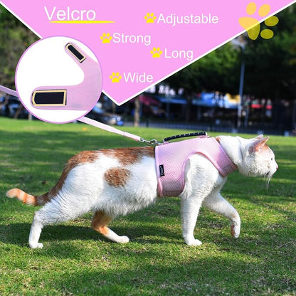 Kitty Harness and Leash for Walking Escape Proof Breathable Mesh Fabric - Image 5