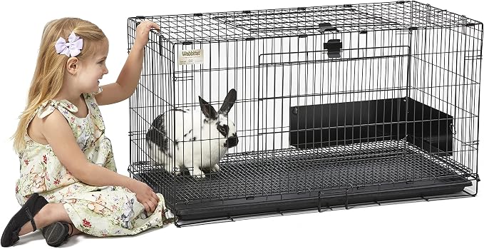 MidWest Homes for Pets Medium Wabbitat Rabbit Cage, Grid Mesh Floor, Removable - Image 8