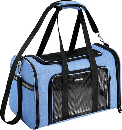 Soundy Large Cat Carrier Dog Carrier Under 25 Lbs, Collapsible Ventilated by Soundy
