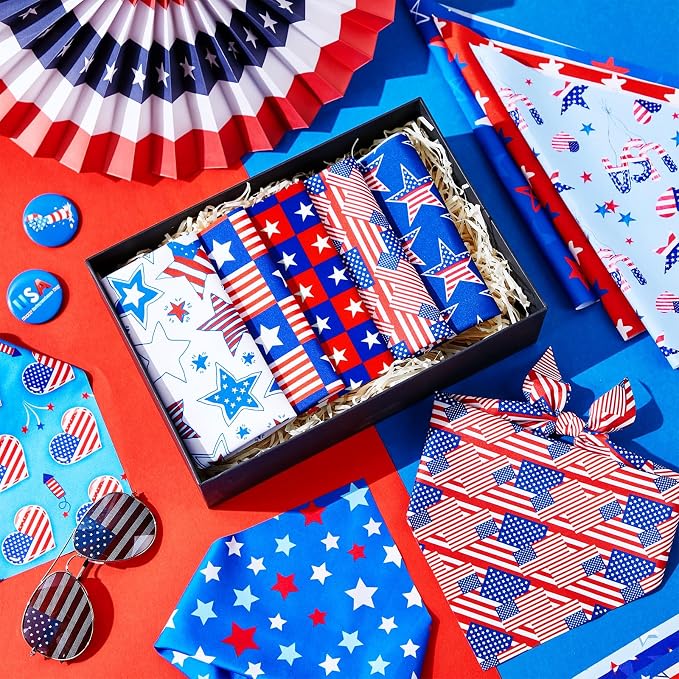 200 Pcs Patriotic Dog Bandanas Bulk Veterans Day Bandanas - Image 5