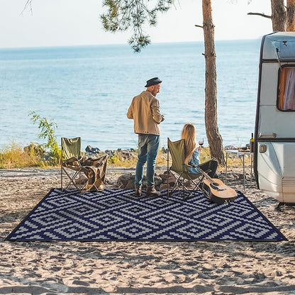 GENIMO Outdoor Rug for Patio Clearance, Reversible Plastic Straw Rugs for RV - Image 2