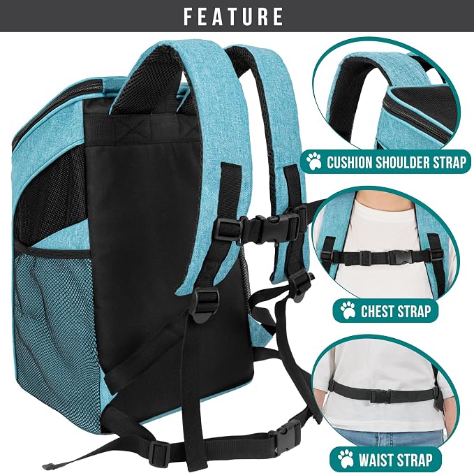 PetAmi Small Dogs and Cat Backpack Carrier, Airline Approved Pet Backpack - Image 5