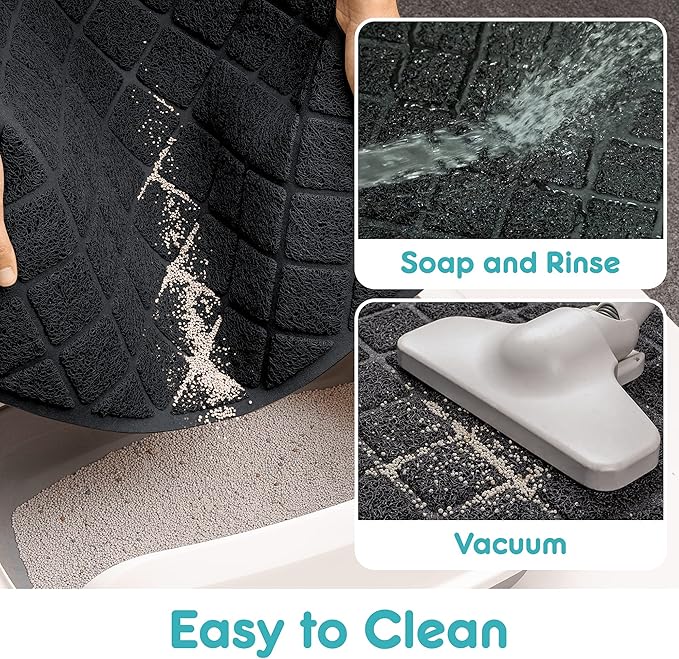 Cat Litter Mat Litter Trapping Mat, Less Waste Cat Litter Box Mat, Soft on - Image 5