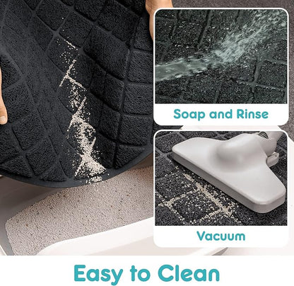 Cat Litter Mat Litter Trapping Mat, Less Waste Cat Litter Box Mat, Soft on - Image 5