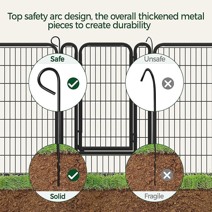 Yaheetech Dog Playpen, 40 inch 8 Panels Dog Pen - Image 4