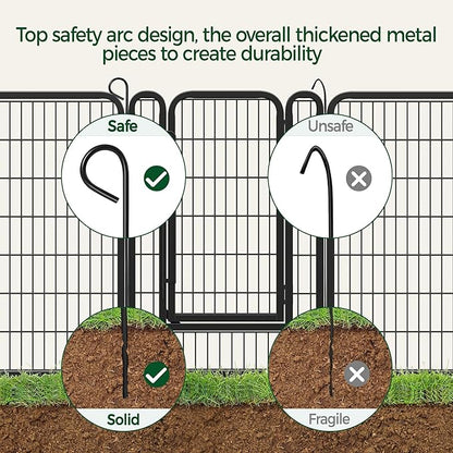 Yaheetech Dog Playpen Outdoor, 40 inch 32 Panels Dog Pen Indoor Heavy Duty - Image 7