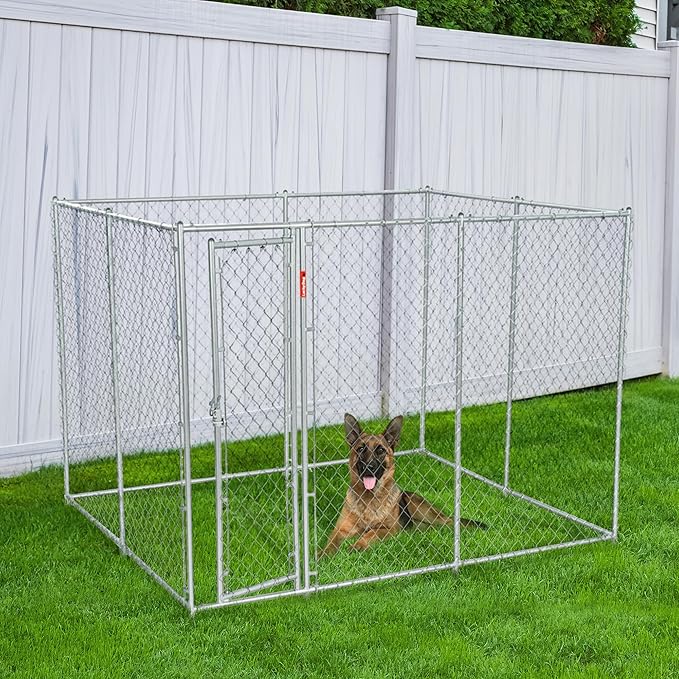 Lucky Dog 10' x 10' x 6' Heavy Duty Outdoor Welded Galvanized Steel Chain Link - Image 5