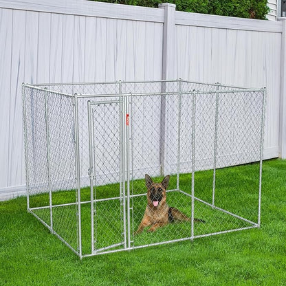Lucky Dog 10' x 10' x 6' Heavy Duty Outdoor Welded Galvanized Steel Chain Link - Image 5
