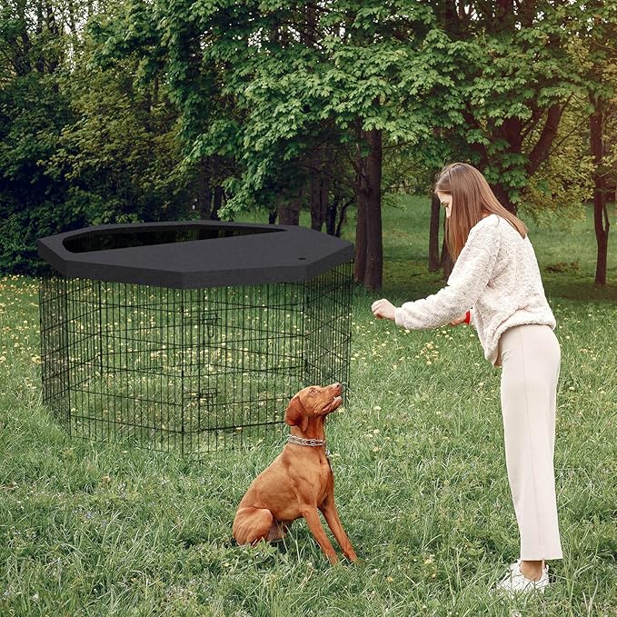 Peekaboo Pet Playpen Dog Fence Foldable Metal Dog Pen Wire Exercise Puppy Play - Image 3