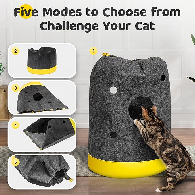 Homrich Interactive Cat Play Bag- Durable Rug - Image 4