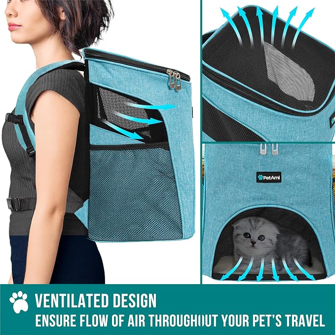 PetAmi Small Dogs and Cat Backpack Carrier, Airline Approved Pet Backpack - Image 4