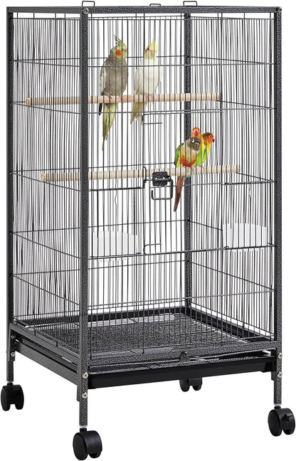 Yaheetech 40 Inch Wrought Iron Bird Cage Open-Top Parrot Cage by Yaheetech