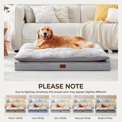 2-Pack Waterproof Dog Bed Large Size Dogs, Plush Cushion & Orthopedic Egg-Crate - Image 9