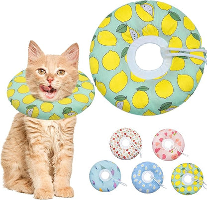 Cat Cone Collar Soft, Adjustable Cat Recovery Collars Kitten Cones to Stop by Seyezo