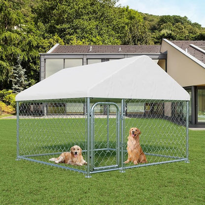 LotFun Large Outdoor Dog Kennel, 6.6 x 6.6 FT Heavy Duty Dog Enclosure - Image 8