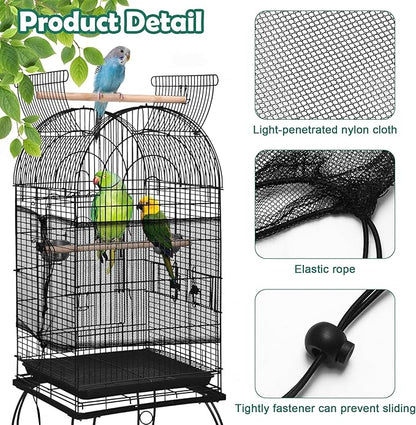 2 Pack Bird Cage Seed Catcher Guard, Bird Cage Cover, Heavy Duty Adjustable - Image 3