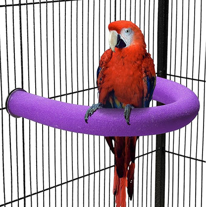 U Shape Parrot Perch Stand Toy Bird Platform Sand Paw Grinding Clean Stick by FrgKbTm