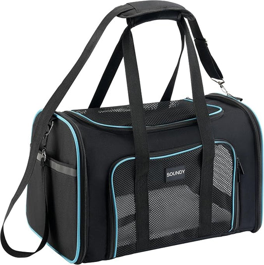 Soundy Large Cat Carrier Dog Carrier Under 25 Lbs, Collapsible Ventilated by Soundy