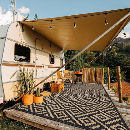 GENIMO Outdoor Rug for Patio Clearance, Reversible Plastic Straw Rugs for RV - Image 7