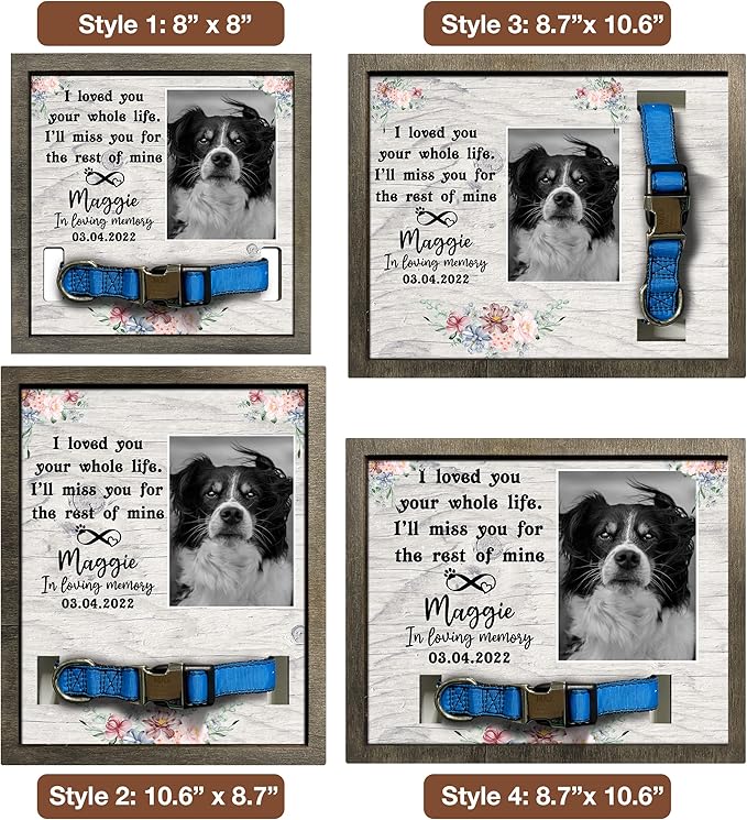 Customized Pet Keepsake Frame Dead Pet Xmas Memorial Dog Remembrance Frame - Image 4