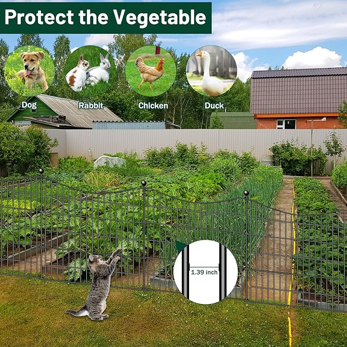 10 Panels No Dig Dog Fence Outdoor - Image 4