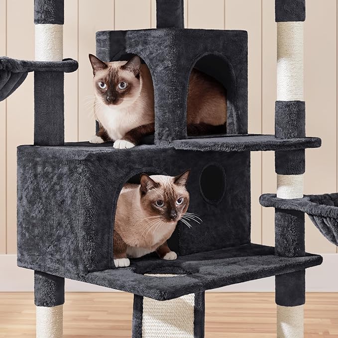 Yaheetech 76.5in Multi-Level Large Cat Tree, Big Cat Tower - Image 4