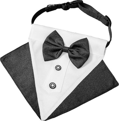 ADOGGYGO Formal Dog Tuxedo Wedding Puppt Bandana Collar - Image 4