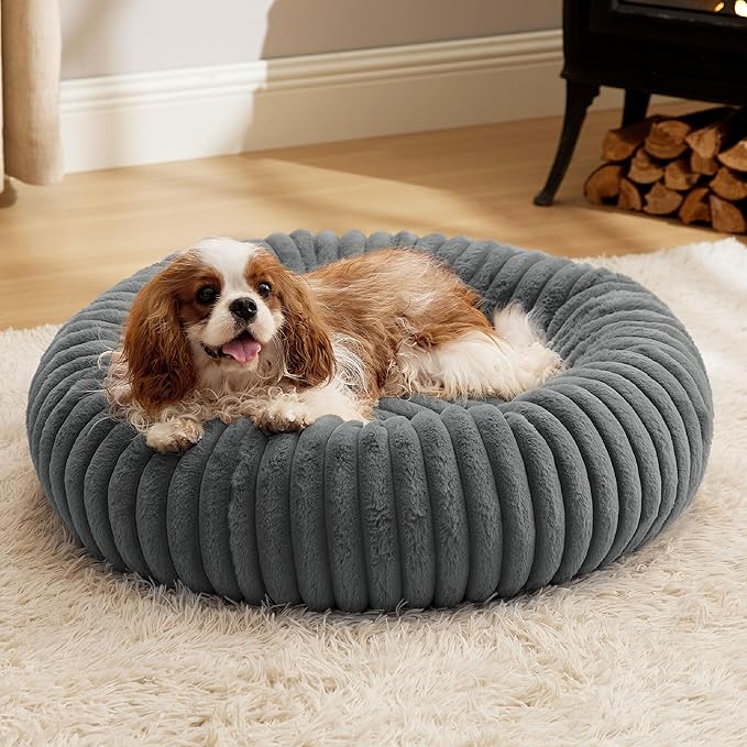 Bedsure ComfyFleece™ Donut Medium Dog Bed by BEDSURE