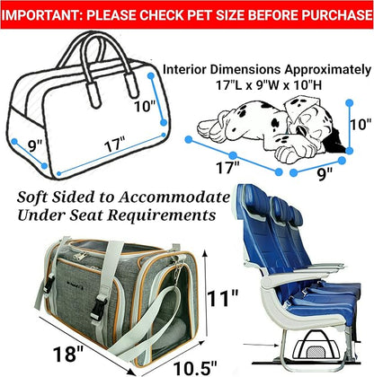 Mr. Peanut's Expandable Airline Approved Soft Sided Pet Carrier, Luxury Travel - Image 5