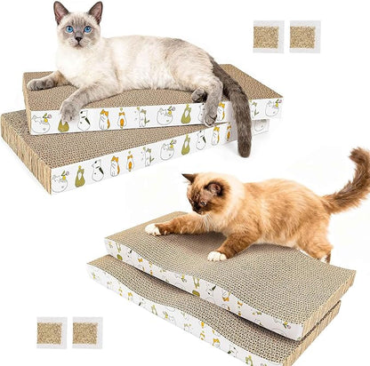 PatiencET Cardboard Cat Scratcher Pads, Catnip Included, by patiencET
