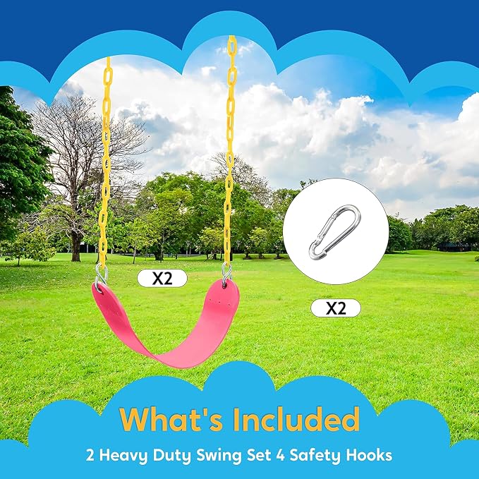 TURFEE 2 Packs Heavy Duty Swing Seat, Swing Set Accessories Replacement - Image 4