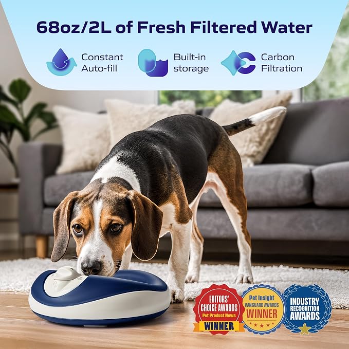 Filtered Portable Dog Water Dispenser, 1L / 34oz, Automatic Pet Water Dispenser - Image 3