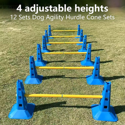 Dog Agility Hurdle Cone Set, Adjustable Height Dog Agility Course - Image 5