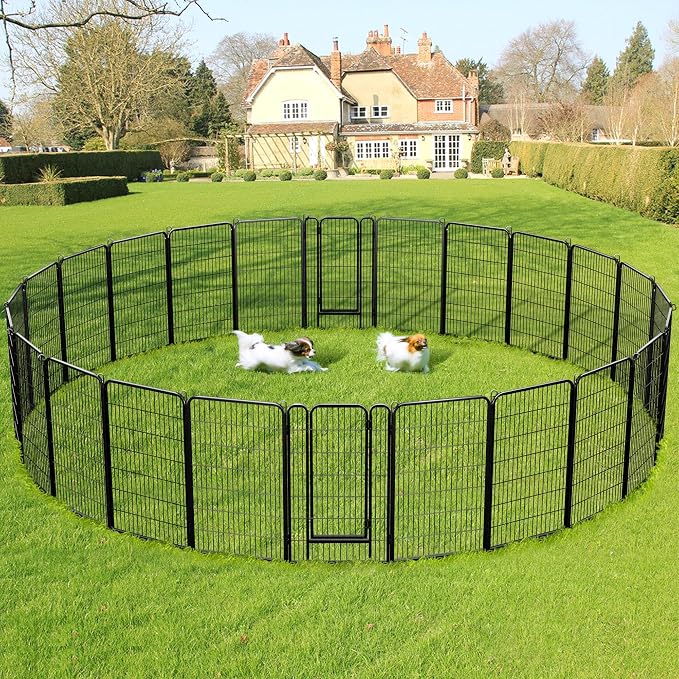 Yaheetech Dog Playpen Outdoor, 47 inch 12 Panels Dog Pen Indoor Heavy Duty - Image 3