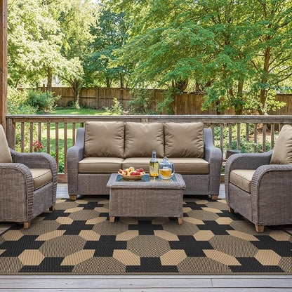 GENIMO Outdoor Rug for Patio Clearance, Lightweight Waterproof RV Camping Mat - Image 3