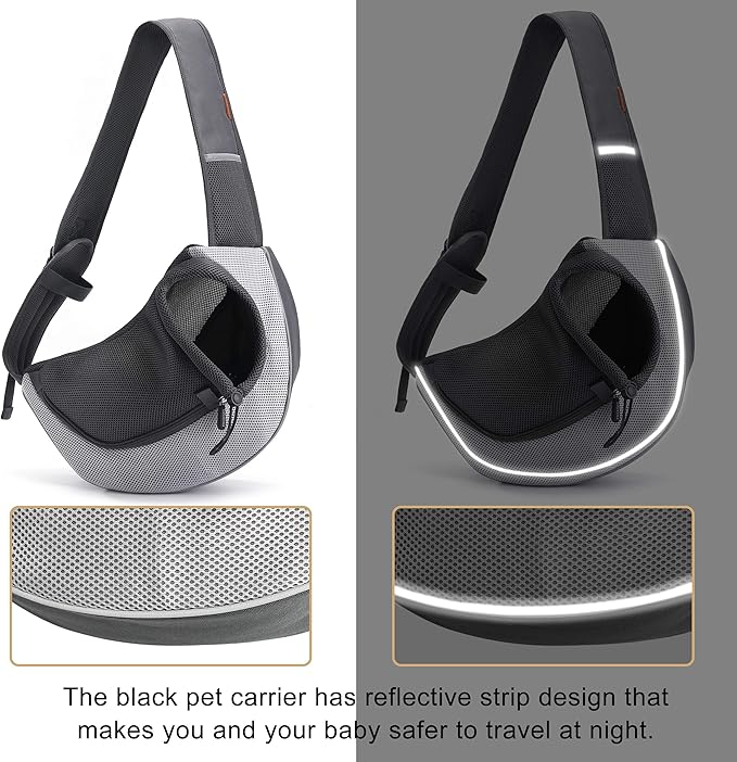 FDJASGY Pet Sling Carrier for Small Dogs Cats, Breathable Mesh Travelling Hand - Image 7