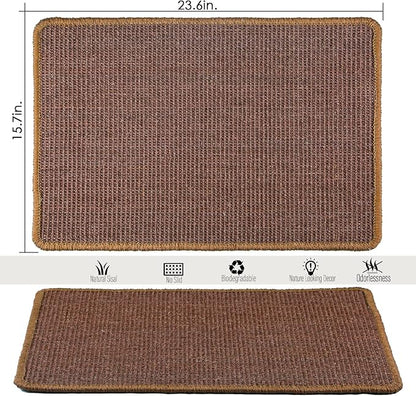Cat Scratching Mat, 23.6 x 15.7inch Sisal Cat Scratchers - Image 2