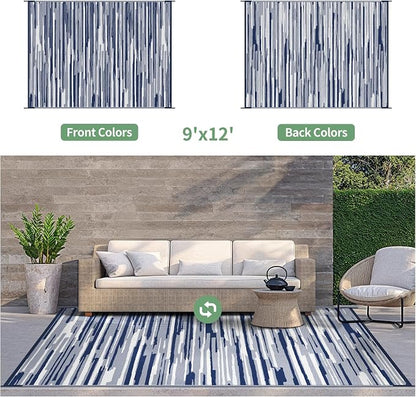 GENIMO Outdoor Rug for Patio Clearance, Reversible Plastic Straw Rugs for RV - Image 2
