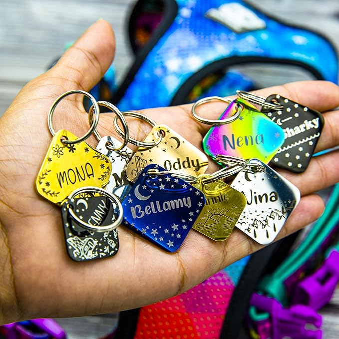 Personalized Dog Tag with 5 Lines of Custom Deep Engraved Durable Stainless - Image 2