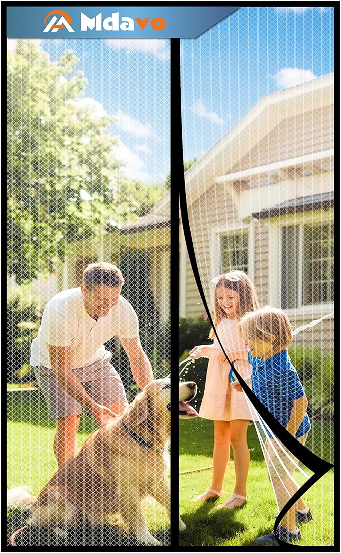 Magnetic Screen Door，Screen Door Mesh，Keep Bugs Out, Heavy-Duty Mesh Curtain by Welcometobuy
