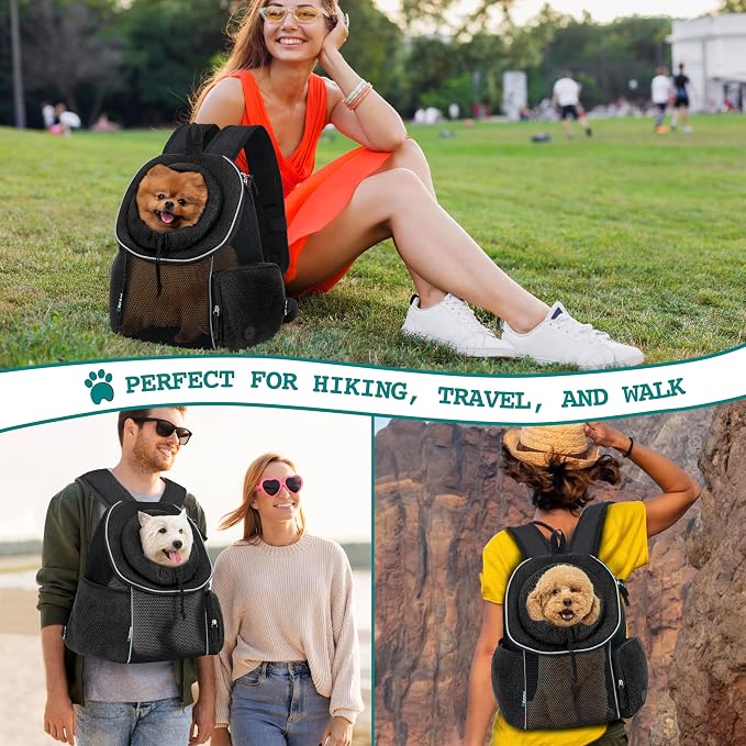 PetAmi Dog Front Carrier Backpack, Ventilated Adjustable Dog Pet Cat Chest - Image 6