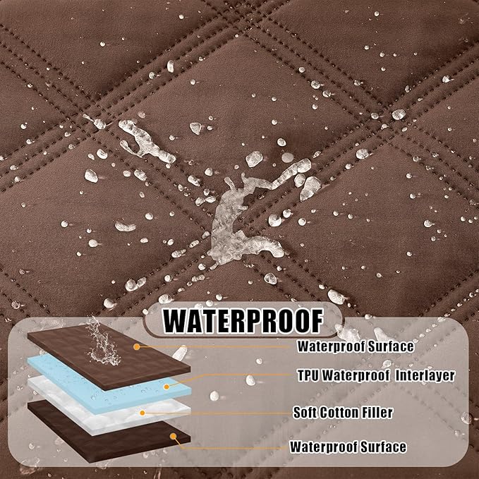 Smiry Waterproof Dog Bed Cover Blanket 68x82, Soft Reversible Pet Blanket - Image 2