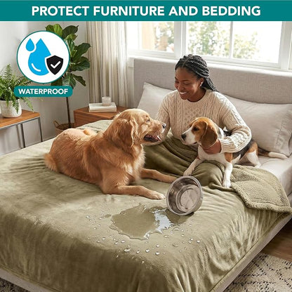 PetAmi Waterproof Dog Blanket for Queen Bed Large XL Dog Throw for Couch Cover - Image 2