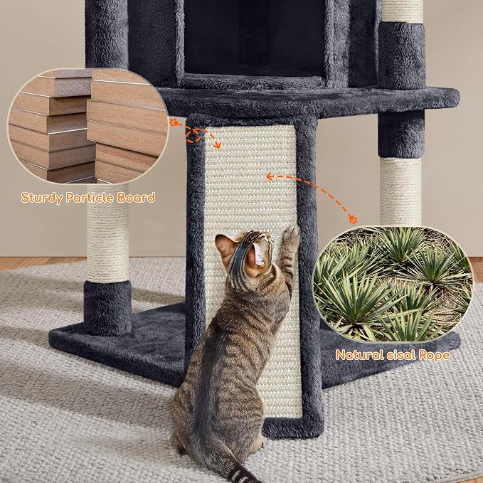 Yaheetech 42in Cat Tree Tower for Indoor Cats, Kitten House - Image 9