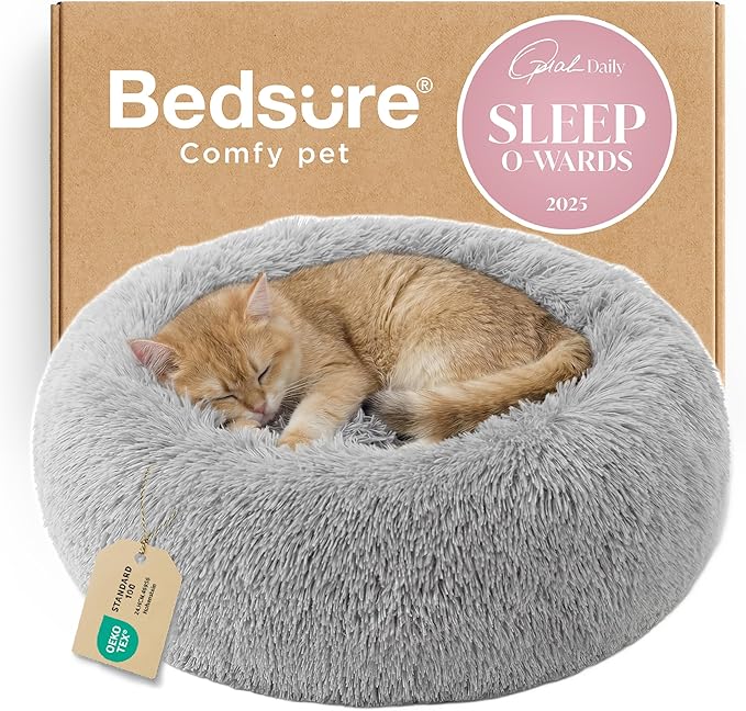 Bedsure Calming Cat Beds for Indoor Cats by BEDSURE