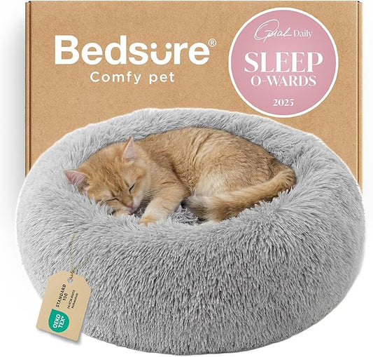 Bedsure Calming Cat Beds for Indoor Cats by BEDSURE