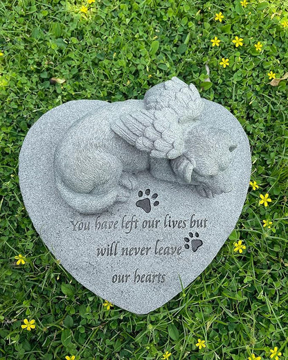 Angel Dog Pet Memorial Stone, Outdoor Decor, Pet Loss Headstone, Memorial - Image 3
