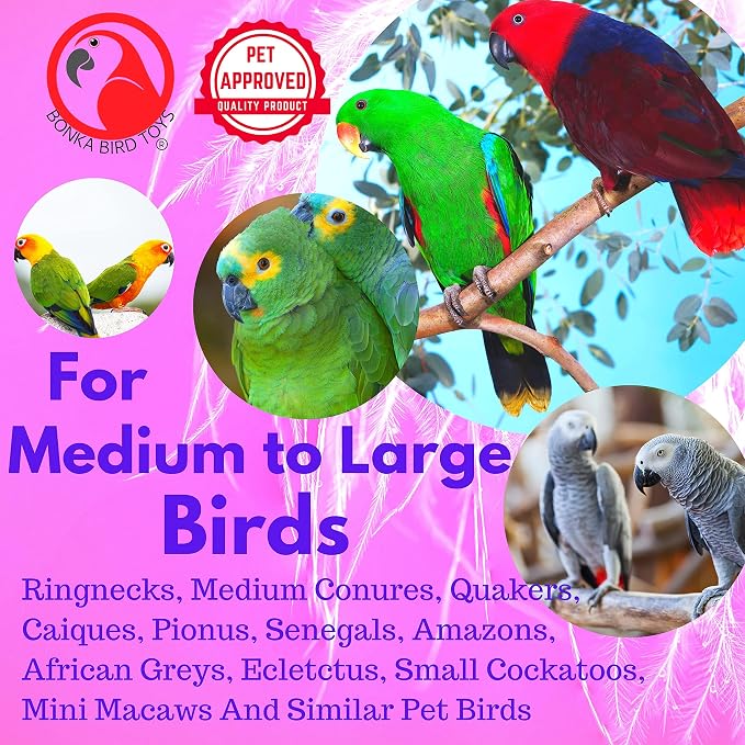 Bonka Bird Toys 1969 Spoon Delight Medium Large Parrot Bird Toy African Grey - Image 7